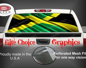 Drapeau jamaïcain arrière fenêtre graphique teinte autocollant camion SUV Van voiture