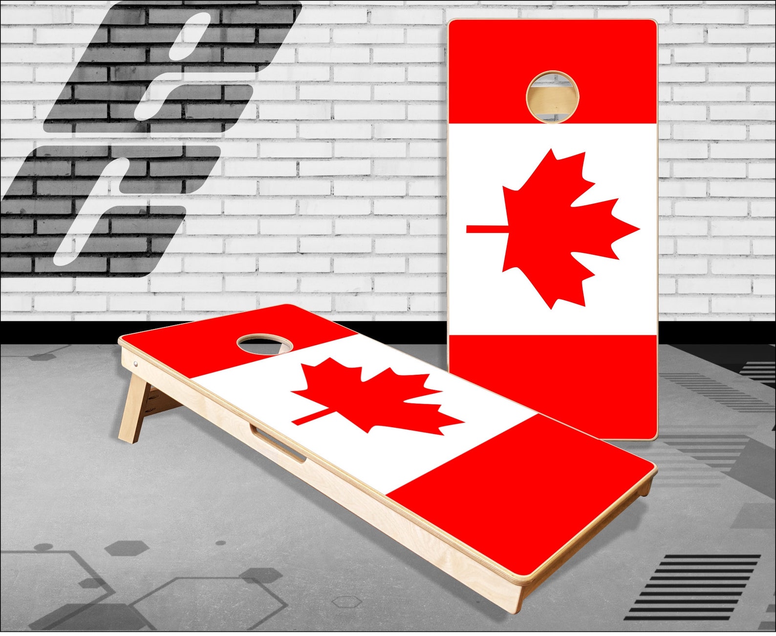 Premium Canada Flag Cornhole Boards for Outdoor Fun