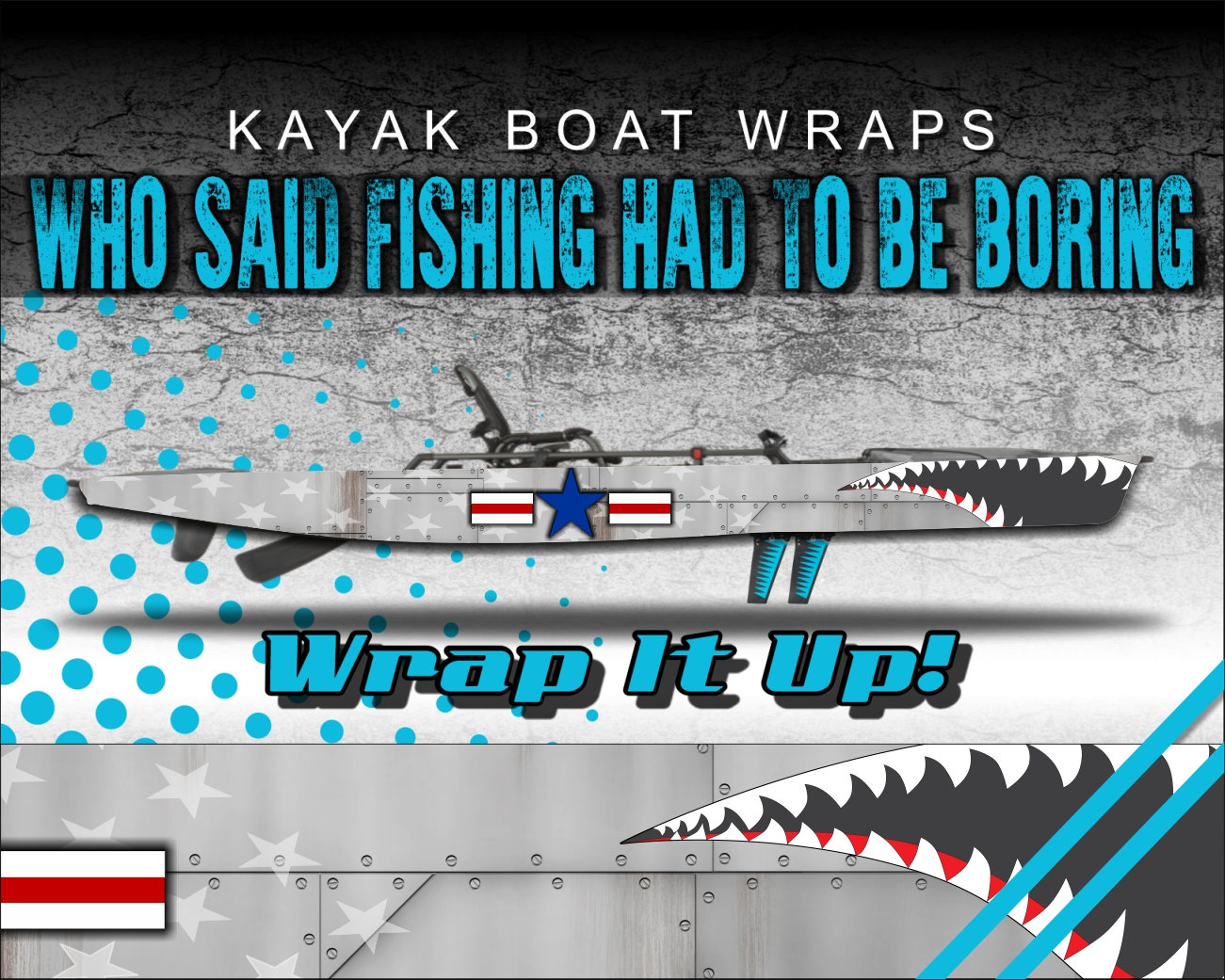 WW2 Era Shark Teeth Airplane Metal Camo Kayak Vinyl Wrap Kit Etsy