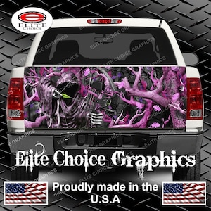 Bow Reaper Obliteration Pink Camo Truck Tailgate Wrap Vinyl Graphic Decal Sticker Wrap