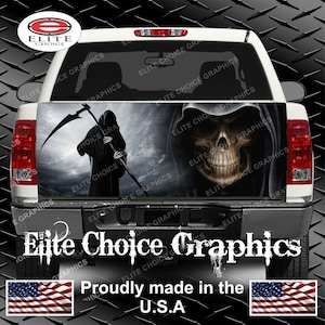 Grim Reaper Hood 2 Truck Tailgate Wrap Vinyl Graphic Decal Sticker Wrap