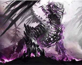 Purple Dragon Vinyl Hood Wrap Bonnet Decal Sticker Graphic Universal Fit