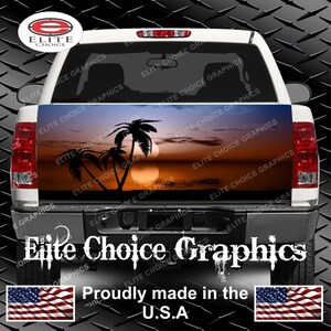 Tropical Sunset 1 Truck Tailgate Wrap Vinyl Graphic Decal Sticker Wrap