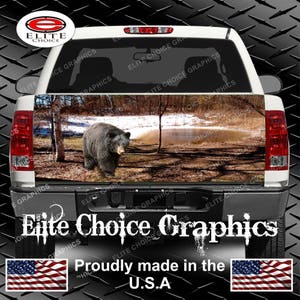 Black bear Truck Tailgate Wrap Vinyl Graphic Decal Sticker Wrap