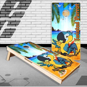 Twisted Parrot Cornhole Boards Bag Toss  Game With Bags