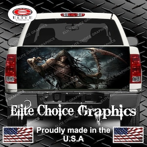 Grim Reaper Trees 2 Truck Tailgate Wrap Vinyl Graphic Decal Sticker Wrap
