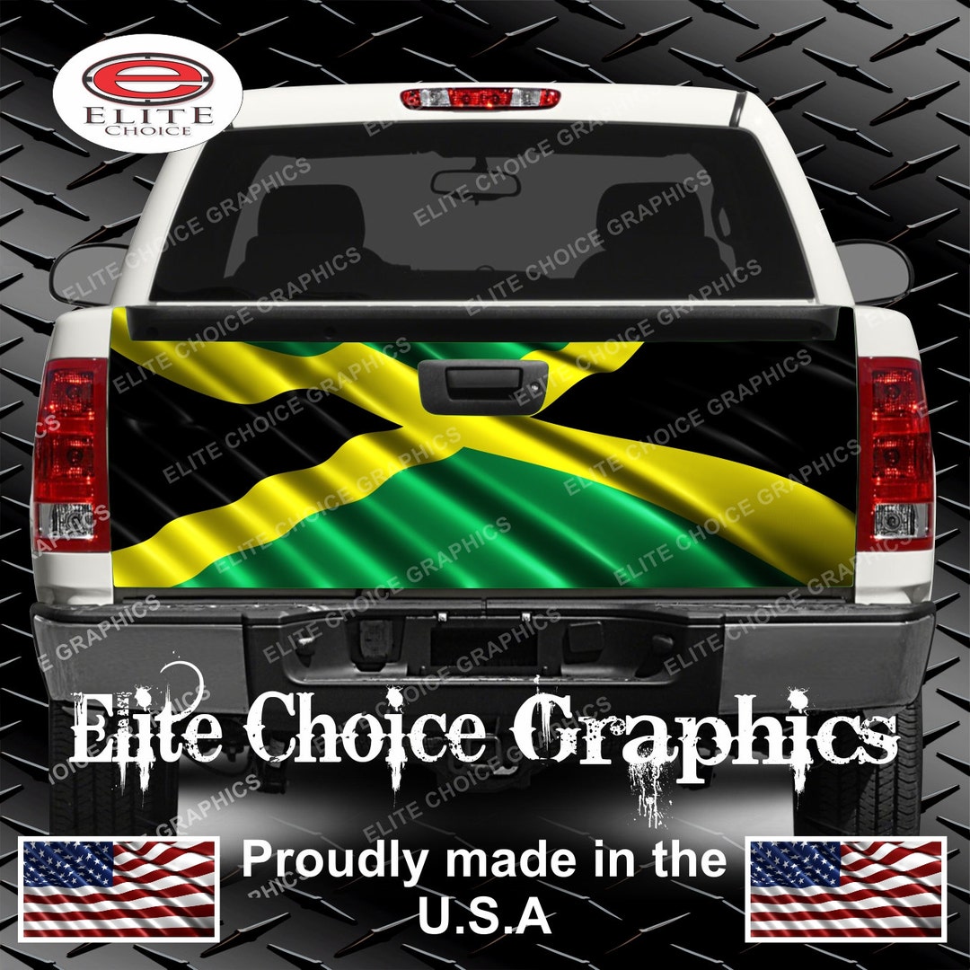 Jamaican Flag Truck Tailgate Wrap Vinyl Graphic Decal Sticker Wrap Etsy
