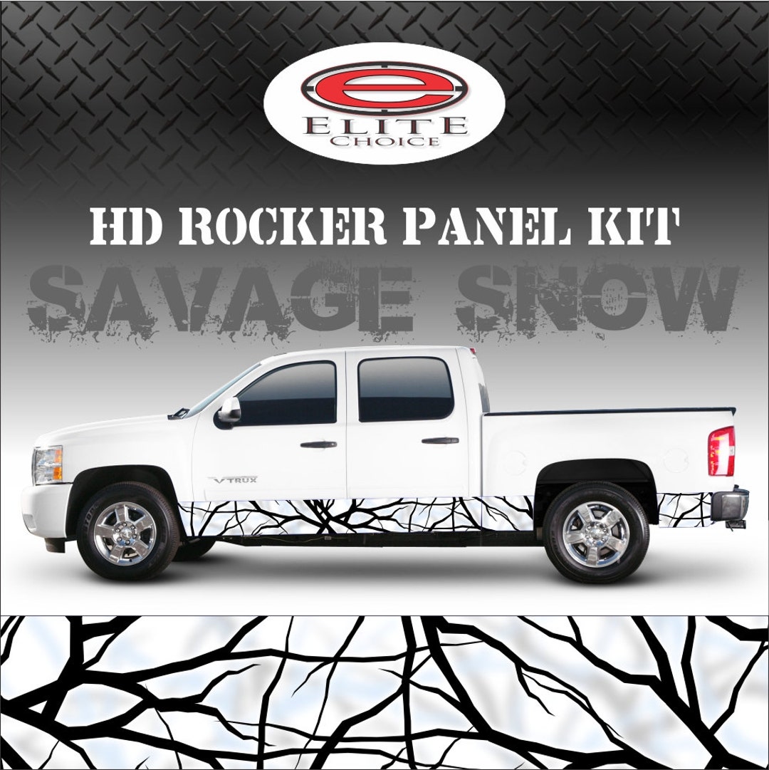 Savage Snow Camo Rocker Panel Graphic Decal Wrap Truck SUV 12 X 24FT Etsy