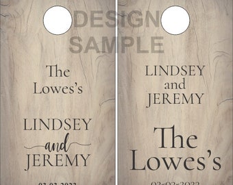 Prénom, bois clair, date de l'EST