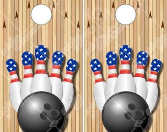 Bowling Floor Cornhole Wrap Bag Toss Decal  Skin Sticker Wraps Laminated or Non Laminated