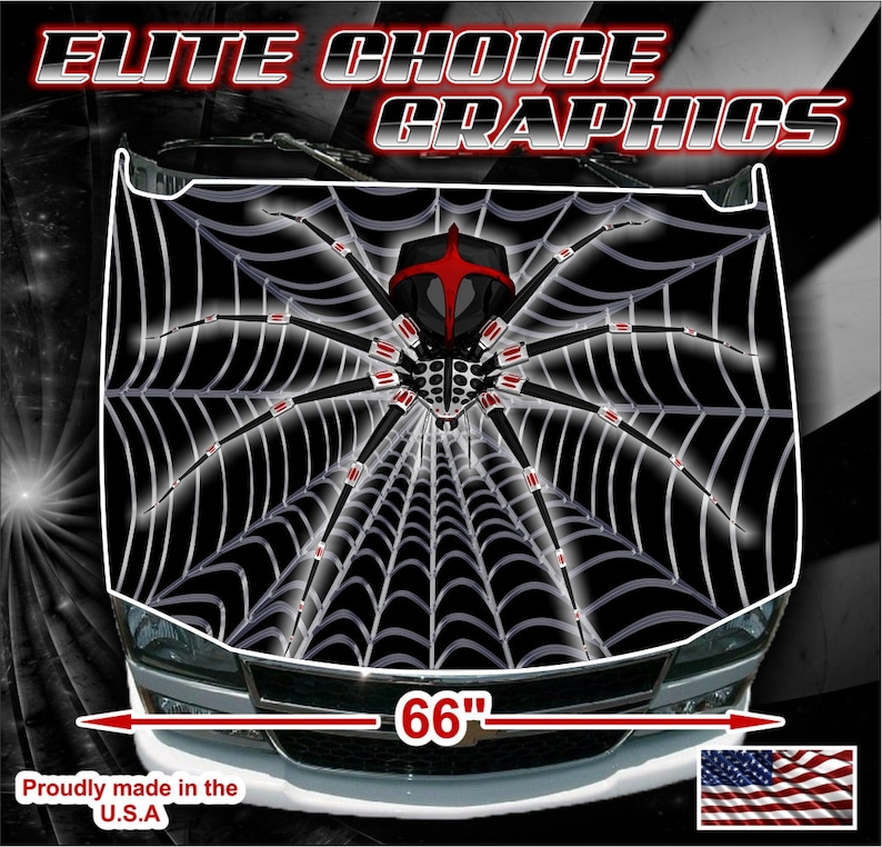 Mechanical Black Widow Spider Vinyl Hood Wrap Decal Etsy