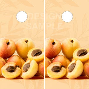 Peach Cornhole Wrap Bag Toss Decal  Skin Sticker Wraps Laminated or Non Laminated