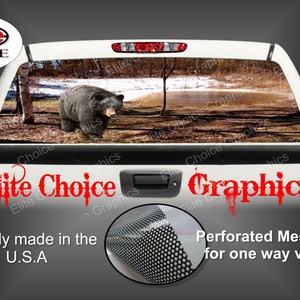 Black bear Rear Window Graphic Tint Decal Sticker Truck SUV Van Car