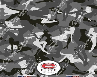 Trucker Girl Urban  52"x6ft Wrap Vinyl Truck Camo Car SUV Tree Real Camouflage Sticker Decal