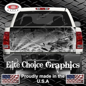 Revolution Music Guitar Truck Tailgate Wrap Vinyl Graphic Decal Sticker Wrap