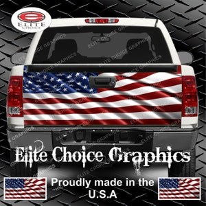 American Flag Truck Tailgate Wrap Vinyl Graphic Decal Sticker Wrap