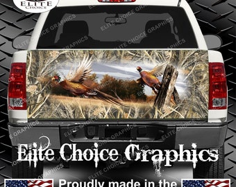 Ringneck Pheasant Tallgrass Camo Truck Tailgate Wrap Vinyl Graphic Decal Sticker Wrap