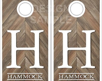 Sac d'emballage en cornhole en bois chevronné