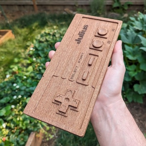 Placa de porta para controle Nintendo NES, arte em parede, madeira personalizada