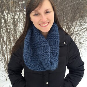 Drop-Stitch Cowl in Denim