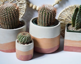 Handmade pot | Concrete Plant pot | Desert pot | Concrete planter | House plants | Planter | Boho| Cement pot| House plant decor| Natural