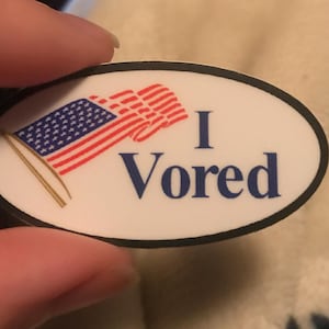 I Vored / Voted Patriotic Joke Sticker~Accurate to Size