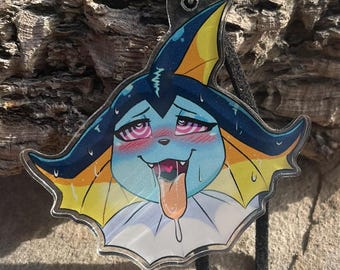 Dripping Maw Vap Eeveelution Evolution Suede Corded Necklace with Glass or Abacus Beads Water Poke Blush