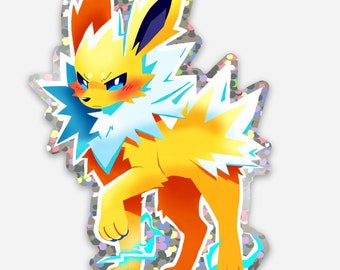 Holo Jolt Paw Sticker Holographic Eeveelution Electric Type