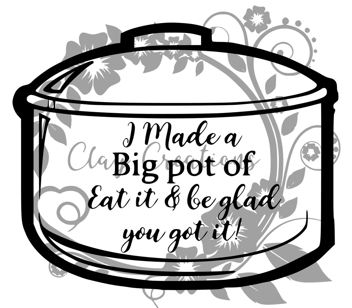 Insta pot svg cut file funny crock pot Etsy