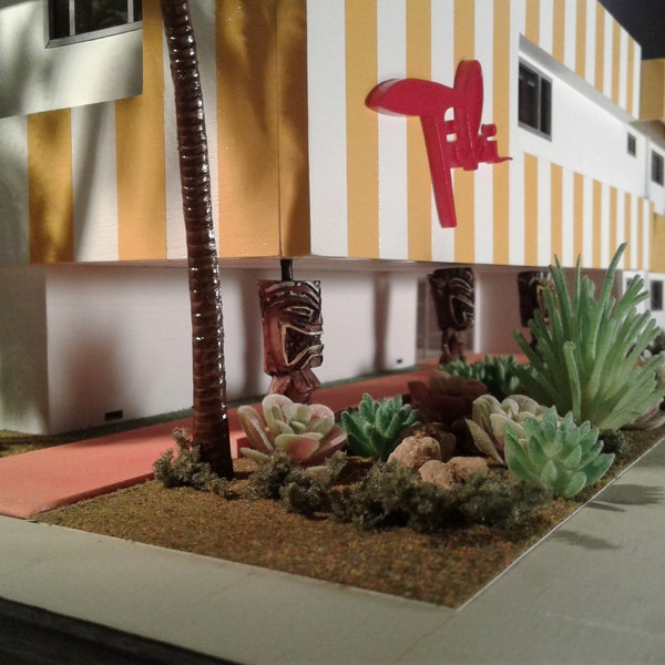 atomic, tiki,  MCM Decor,  Beach life,Architectural model, Handmade, MCM, Mid century modern, OOAK, architecture, Americana