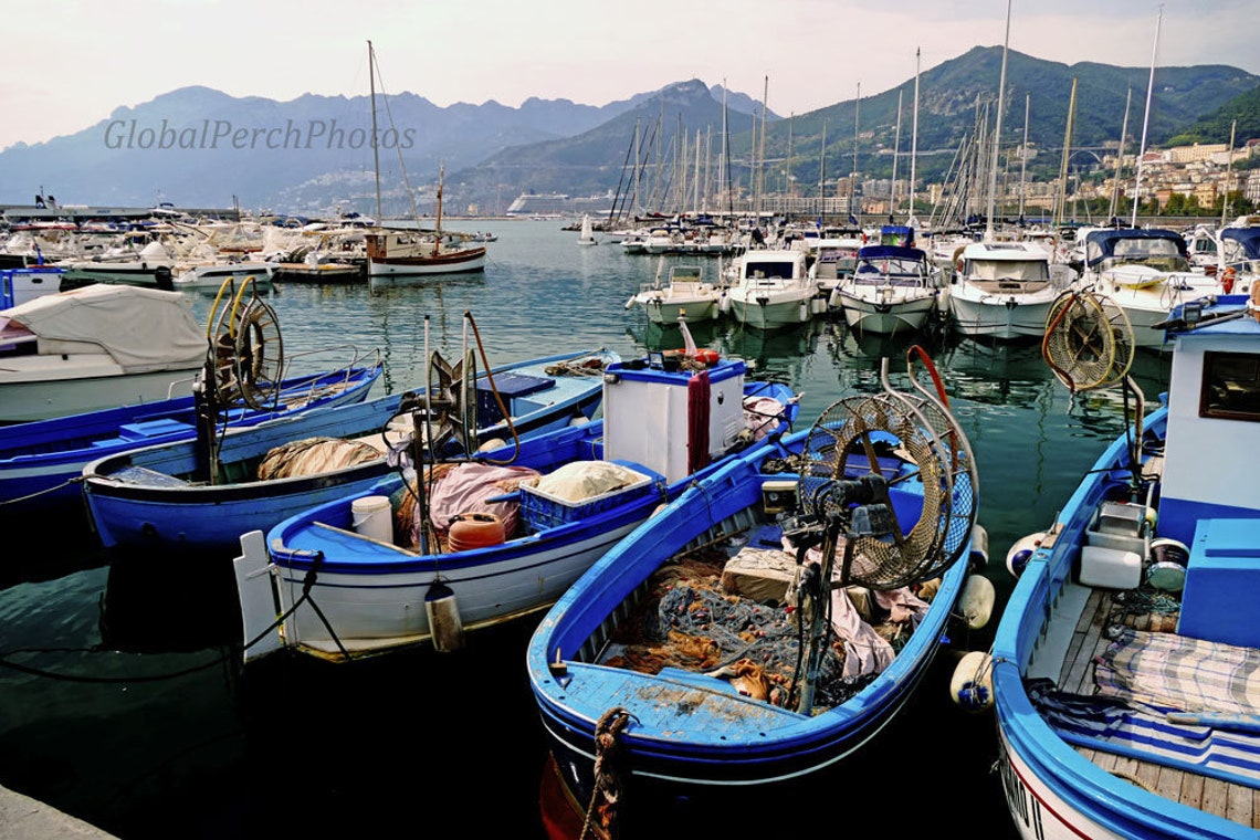 Fishing Boats. Amalfi Coast. Marina. Nautical Photography. Etsy.de
