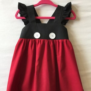 ミッキーマウスドレス、ディズニースタイルドレス、ベビーガールズドレス、ガールズドレス、小さな女の子のドレス、子供用ドレス、パーティードレス、フラッタースリーブドレス