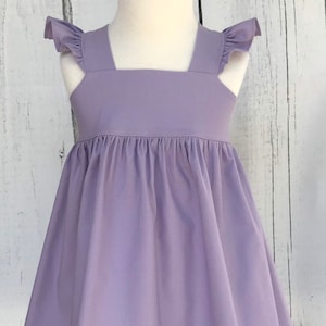 Flower Girl Dress, Baby Girls Dress, Girls Clothing, Toddler Dress, Childs Dress, Little Girls Dress, Flutter Sleeve Dress
