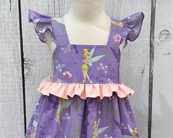 Tinkerbell Dress, Disney Style Dress, Princess Dress, Party Dress, Girls Dress, Little Girl Dress, Baby Dress