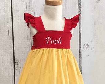 Vestito per neonato Winnie the Pooh ricamato, ispirato alla Disney