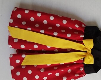 Minnie Mouse Dress, Minnie Dress, Baby Girls Dress, Little Girls Dress, Minnie Mouse Party Dress, Flutter Sleeve Dress