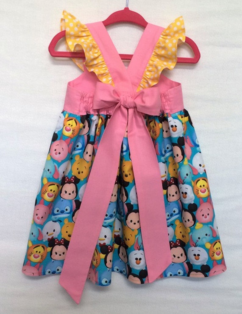 Tsum Tsum Dress Disney Dress Embroider Baby Girl Dress - Etsy