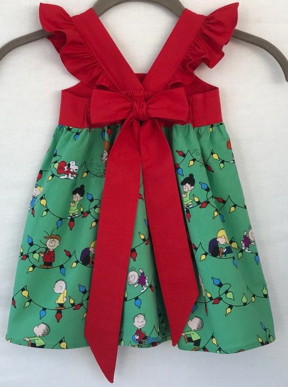 Charlie Brown, Snoopy Christmas Dress, Embroidery, Christmas Dress, Baby  Dress, Little Girls Dress, Party Dress, Toddler - Etsy