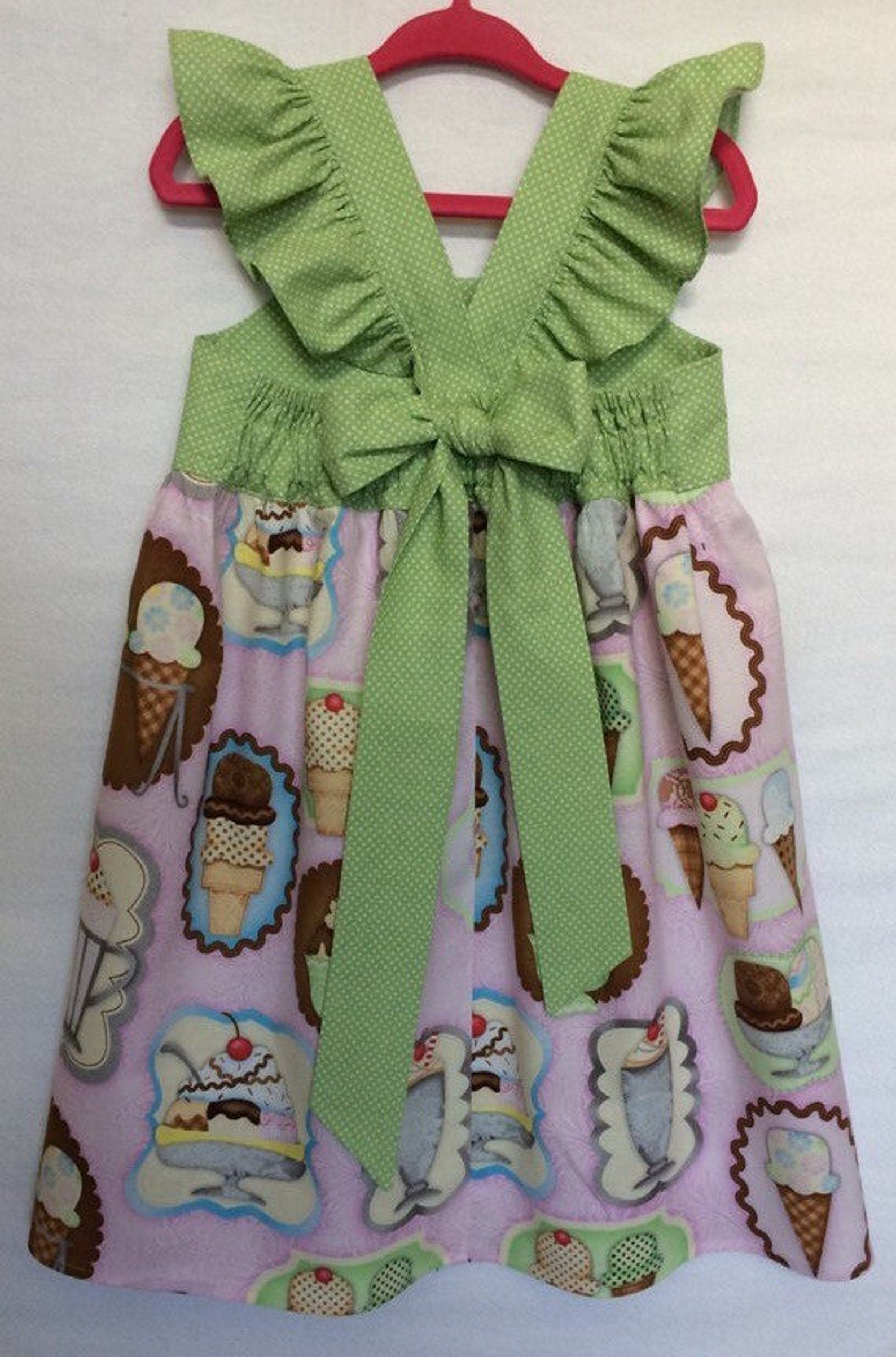 Ice Cream Dress Embroider Baby Girls Dress Girls Clothing Etsy