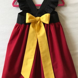 Mickey Mouse Dress, Disney Style Dress, Baby Girls Dress, Girls Dress, Little Girls Dress, Childs Dress, Party Dress, Flutter Sleeve Dress image 4