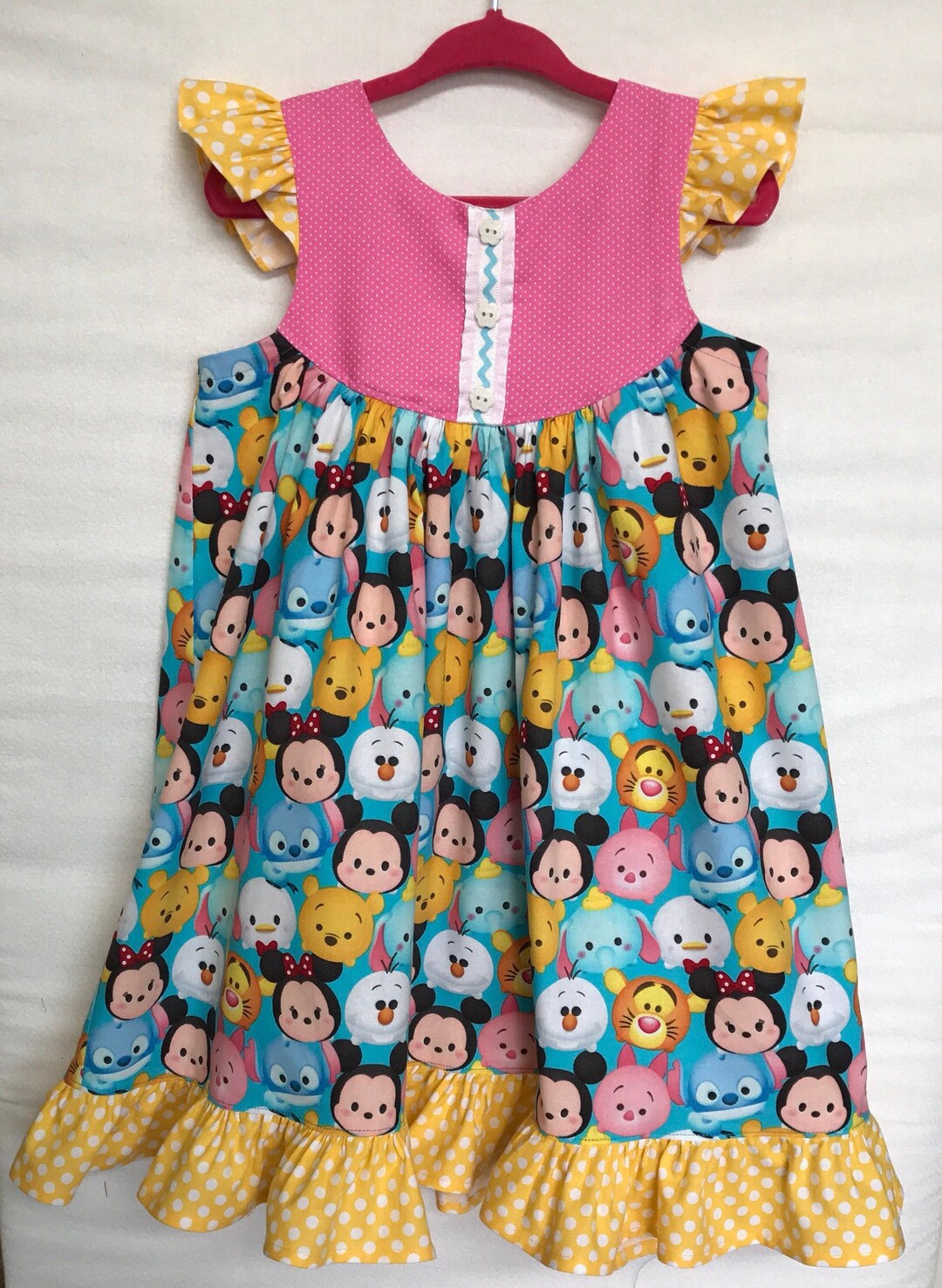 Tsum Tsum Dress Disney Dress Baby Girls Dress Little Girls - Etsy