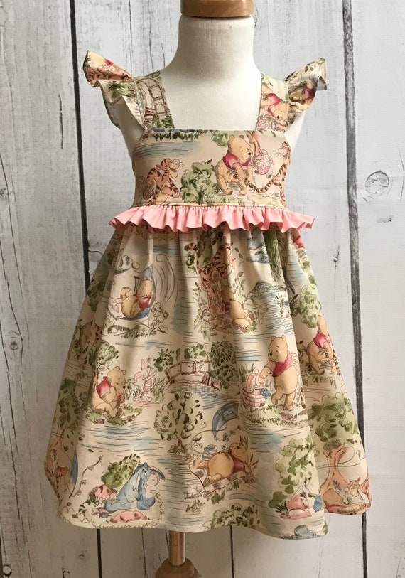 Winnie the Pooh Dress Disney Dress Embroider Baby Girls Dress Little Girls Dress Pooh Party Baby Dress Disneyland Disney World Etsy Canada