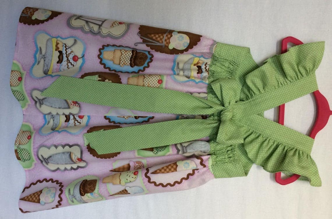 Ice Cream Dress Baby Girls Dress Little Girls Clothing Etsy