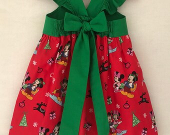Mickey and Minnie Christmas Dress Disney Style Dress Baby Dress Little Girls Dress Holiday Party Dress Toddler Dress Etsy Canada