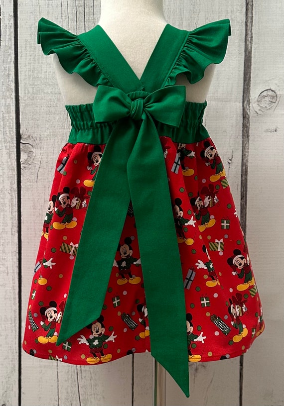 Mickey and Minnie Christmas Dress, Disney Style Dress, Baby Dress, Little  Girls Dress, Holiday Party Dress, Toddler Dress - Etsy