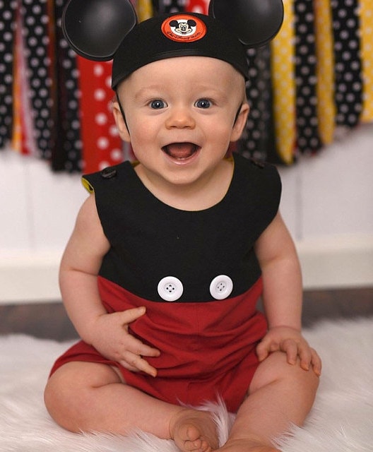  Costumes USA, Disfraz de Mickey Mouse de Halloween para bebés,  Disney de 12 a 24 meses, con accesorios : Ropa, Zapatos y Joyería