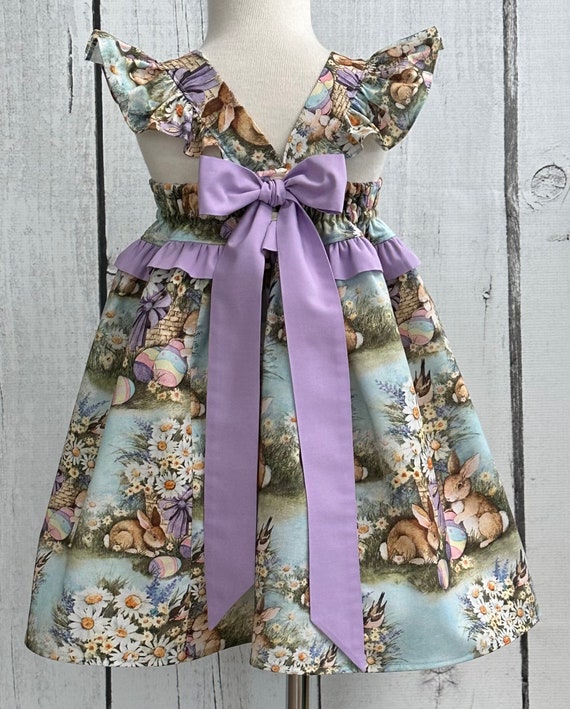 Easter Dress Easter Bunny Dress Easter Sunday Dress Embroidery Girls Dress Little Girl Dress Baby Dress Etsy UK