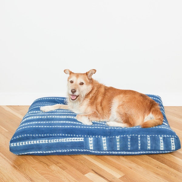 Indigo Shibori Pet Bed // XXL