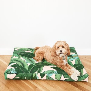 palm leaf dog bed