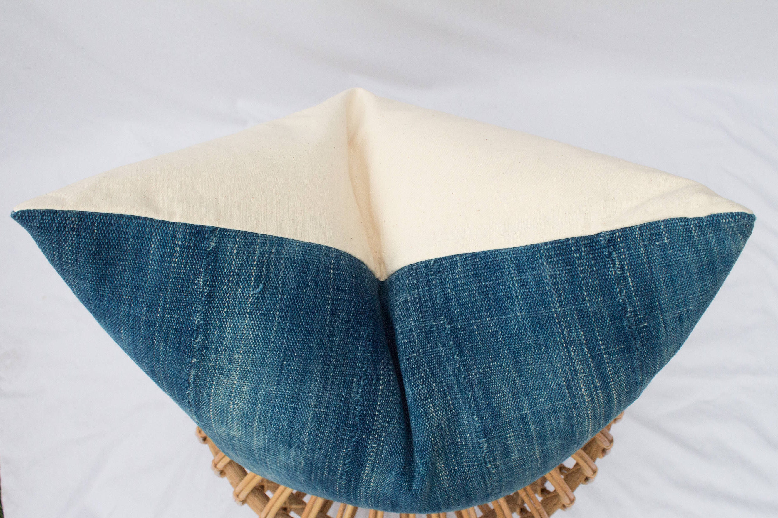 indigo mudcloth pillow